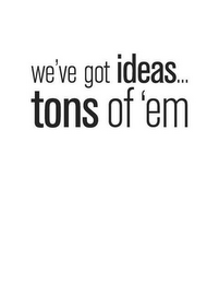 WE'VE GOT IDEAS...TONS OF 'EM logo