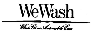 WEWASH WHITE GLOVE AUTOMOBILE CARE logo