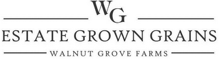 WG ESTATE GROWN GRAINS WALNUT GROVE FARMS logo
