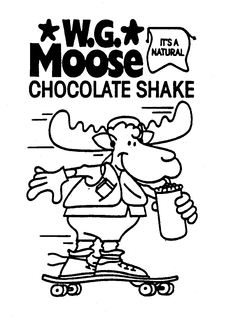 W.G. MOOSE CHOCOLATE SHAKE IT'S A NATURAL logo