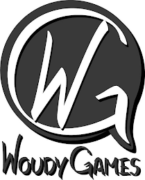 WG WOUDY GAMES logo