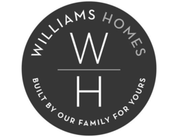 WH WILLIAMS HOMES BUILT BY OUR FAMILY FOR YOURS logo