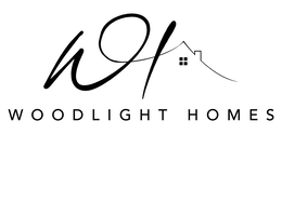 WH WOODLIGHT HOMES logo