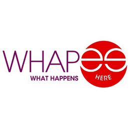 WHAPEE WHAT HAPPENS HERE logo
