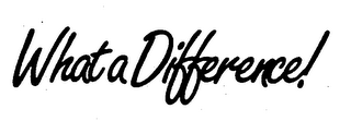 WHAT A DIFFERENCE! logo
