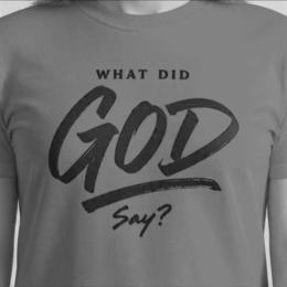 WHAT DID GOD SAY logo