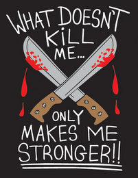 WHAT DOESN'T KILL ME... ONLY MAKES ME STRONGER logo