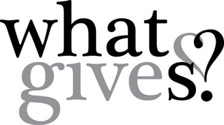 WHAT GIVES? logo