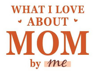 WHAT I LOVE ABOUT MOM BY ME logo