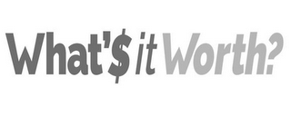 WHAT'$ IT WORTH? logo