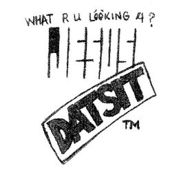 WHAT RR U LOOKING 4? JESUS DATSIT logo