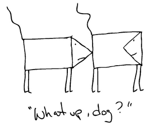 "WHAT UP, DOG?" logo