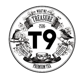 WHAT WE TREASURE -1516- T9 THANKFUL TASTEFUL PREMIUM TEA logo