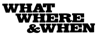 WHAT WHERE & WHEN logo