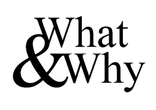 WHAT & WHY logo