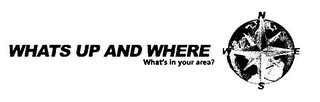 WHATS UP AND WHERE WHAT'S IN YOUR AREA? N W E S logo