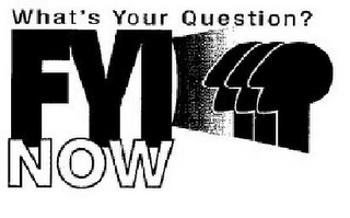 WHAT'S YOUR QUESTION? FYINOW logo