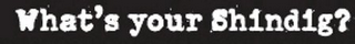 WHAT'S YOUR SHINDIG? logo