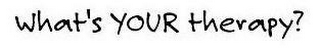 WHAT'S YOUR THERAPY? logo