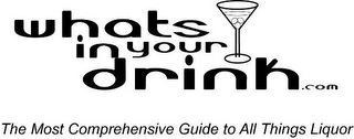 WHATSINYOURDRINK.COM THE MOST COMPREHENSIVE GUIDE TO ALL THINGS LIQUOR logo