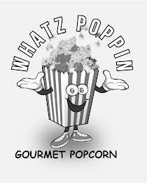 WHATZ POPPIN GOURMET POPCORN logo