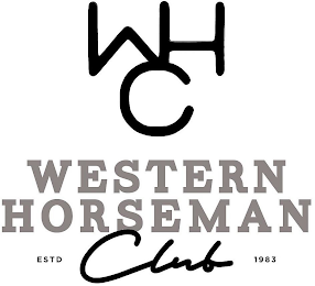 WHC WESTERN HORSEMAN ESTD CLUB 1983 logo