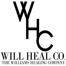 WHC WILL HEAL CO. THE WILLIAMS HEALING COMPANY logo