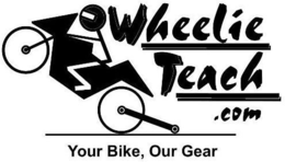 WHEELIE TEACH.COM YOUR BIKE, OUR GEAR logo