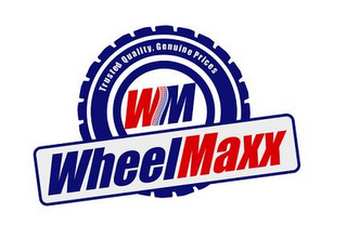WHEELMAXX WM TRUSTED QUALITY, GENUINE PRICES logo