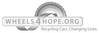 WHEELS4HOPE.ORG RECYCLING CARS. CHANGING LIVES. logo
