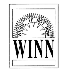 WHEN, IF NOT NOW WINN logo