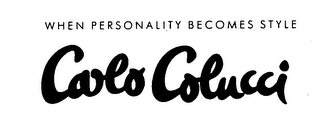 WHEN PERSONALITY BECOMES STYLE CARLO COLUCCI logo