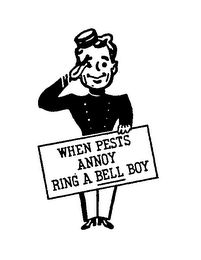 WHEN PESTS ANNOY RING A BELL BOY logo