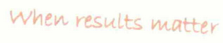 WHEN RESULTS MATTER logo