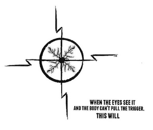 WHEN THE EYES SEE IT AND THE BODY CAN'T PULL THE TRIGGER. THIS WILL logo