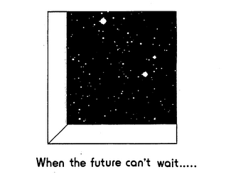 WHEN THE FUTURE CAN'T WAIT.....