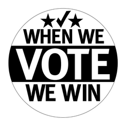 WHEN WE VOTE WE WIN logo