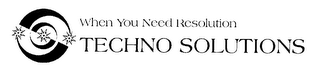 WHEN YOU NEED RESOLUTION TECHNO SOLUTIONS logo