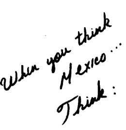 WHEN YOU THINK MEXICO...THINK: logo