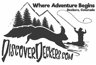 WHERE ADVENTURE BEGINS DECKERS, COLORADO DISCOVER DECKERS.COM logo