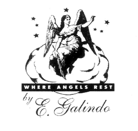 WHERE ANGELS REST BY E. GALINDO logo