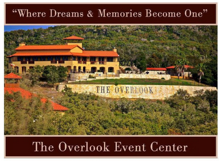 "WHERE DREAMS & MEMORIES BECOME ONE" THE OVERLOOK THE OVERLOOK EVENT CENTER logo