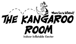 WHERE FUN IS INFLATED! THE KANGAROO ROOM INDOOR INFLATABLE CENTER logo