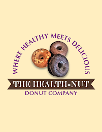 WHERE HEALTHY MEETS DELICIOUS THE HEALTH-NUT DONUT COMPANY logo