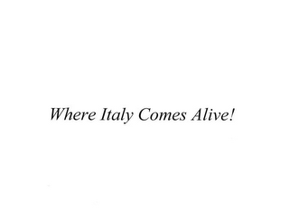 WHERE ITALY COMES ALIVE! logo