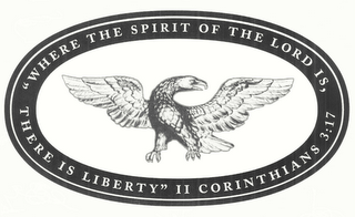 "WHERE THE SPIRIT OF THE LORD IS, THERE IS LIBERTY" II CORINTHIANS 3:17 logo