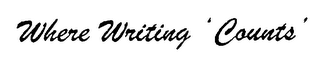 WHERE WRITING 'COUNTS' logo