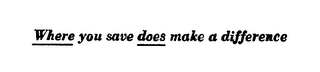 WHERE YOU SAVE DOES MAKE A DIFFERENCE. logo