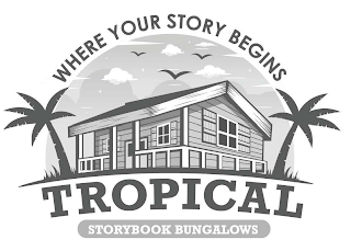 WHERE YOUR STORY BEGINS TROPICAL STORYBOOK BUNGALOWS logo