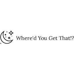 WHERE'D YOU GET THAT!? logo